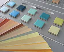 Farbmusterfächer und Farbtafel