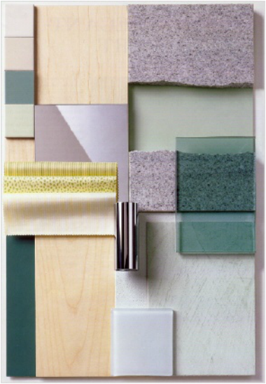 Materialkollage zur Bemusterung